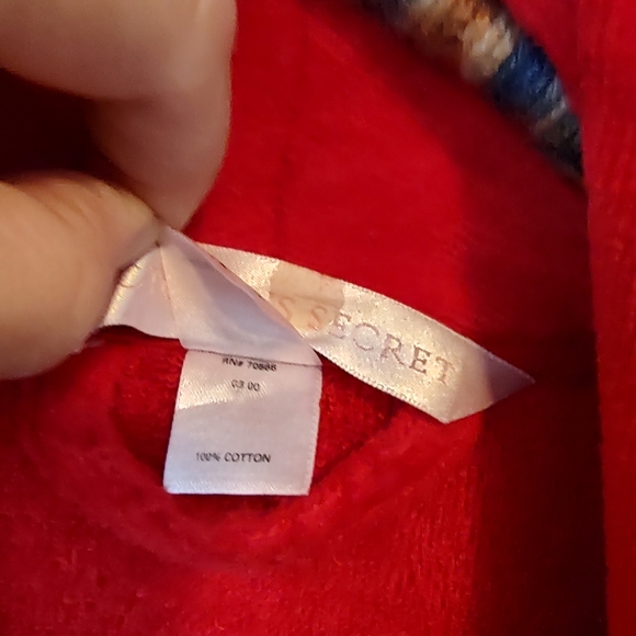 Victoria's Secret Red Velour Full Length Bath Robe Women's M/L Fits Like XL - Picture 6 of 6